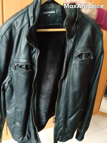 blouson de cuir noir