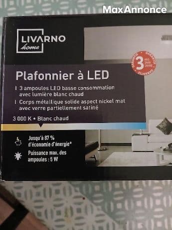 plafonnier avec lampes led