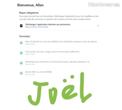 Besoin  de compte uber et delivero 