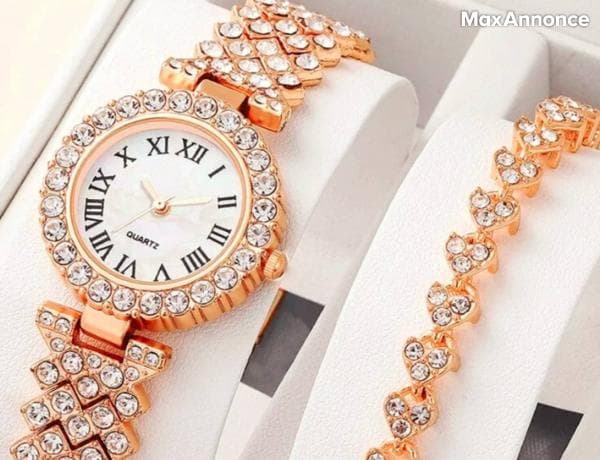 Élégante montre femme avec bracelet 