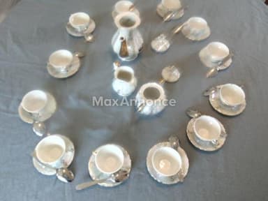 Service à café italien en porcelaine 12 personnes Vintage