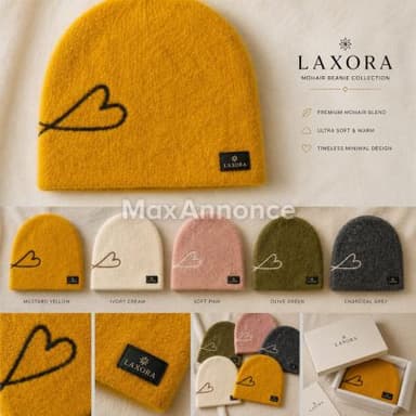 Laxora mohair beanie collection