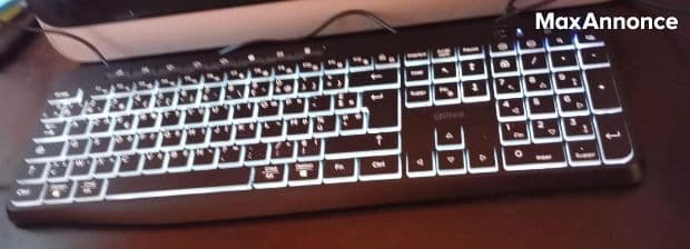 Clavier rétroéclairé sans fil