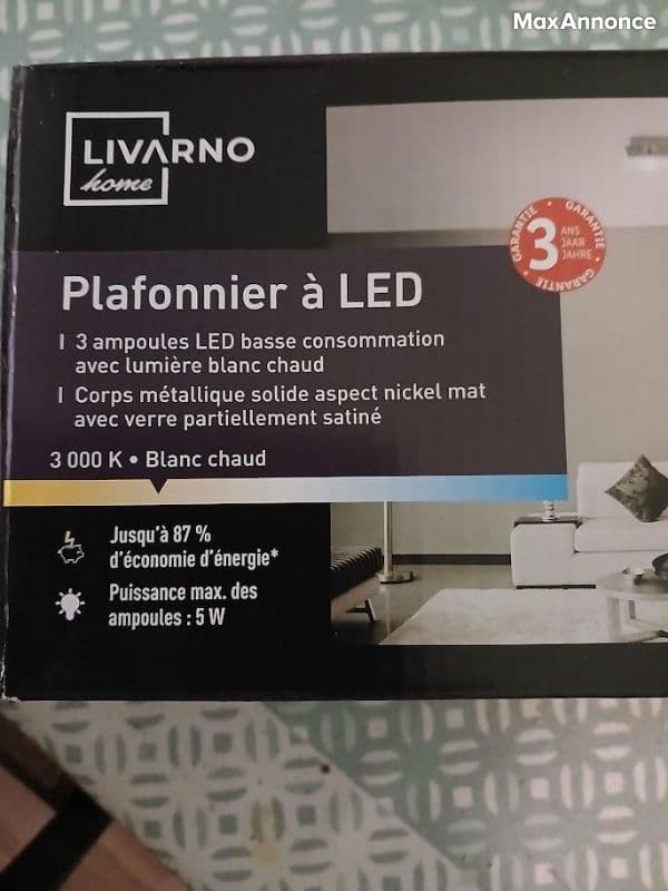 plafonnier avec lampes led
