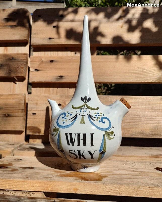 Bouteille à Whisky En Céramique Roger Capron
