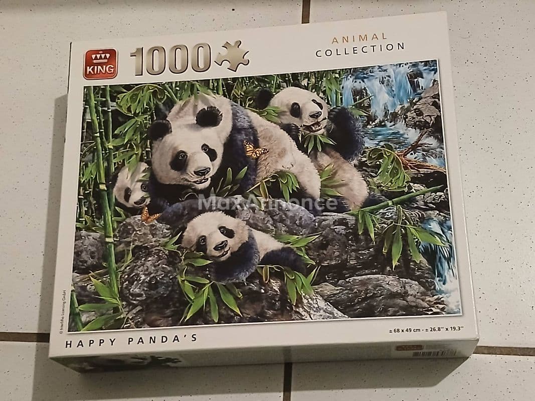 Puzzles panda très bon état complet 1000 pièces 