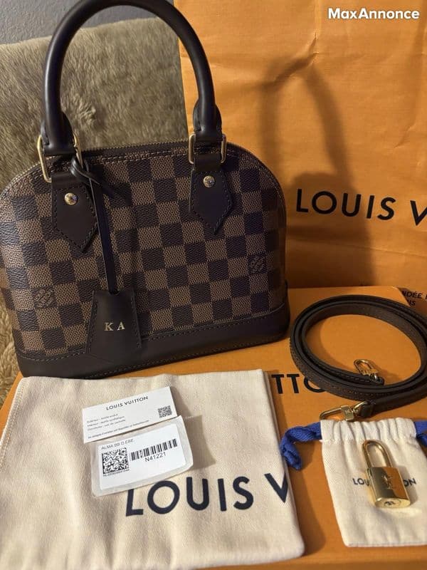 Louis Vuitton Alma BB Damier Ebène N41221 authentique