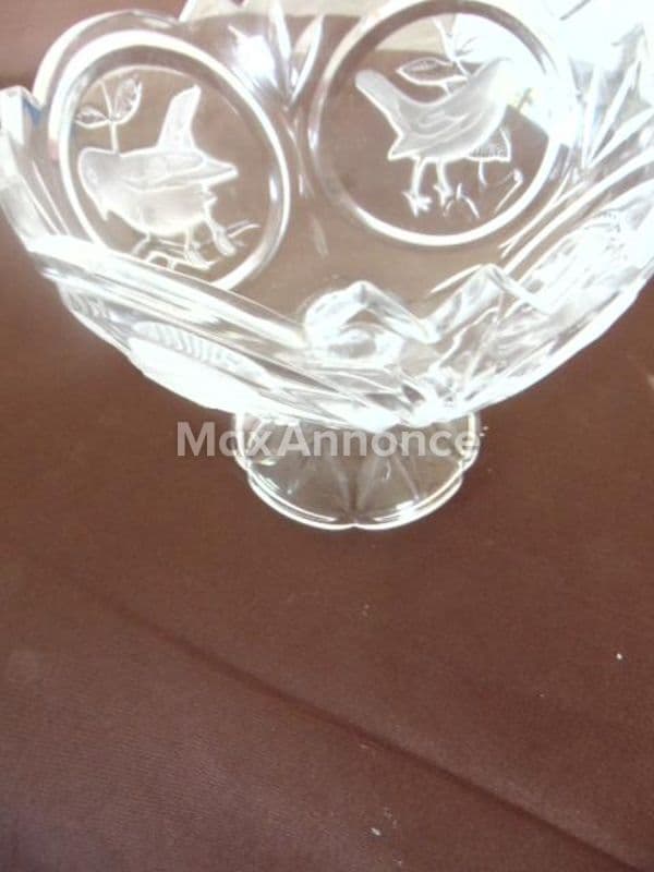 Coupe en cristal gravé Inspiration René Lalique Art Déco