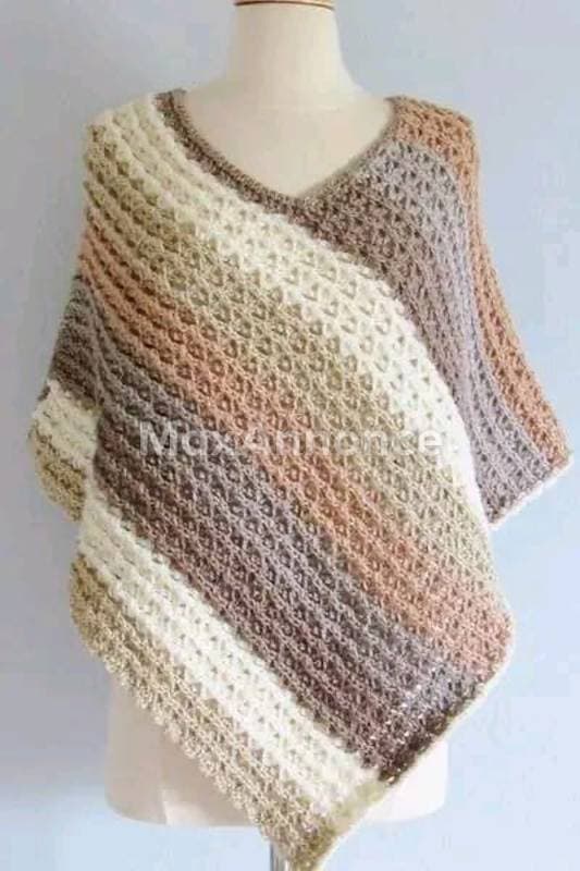 Handmade croche poncho