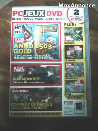 Pc Jeux Dvd 2 Jeux Complets (Anno 1503 GOLD et Warmonger)